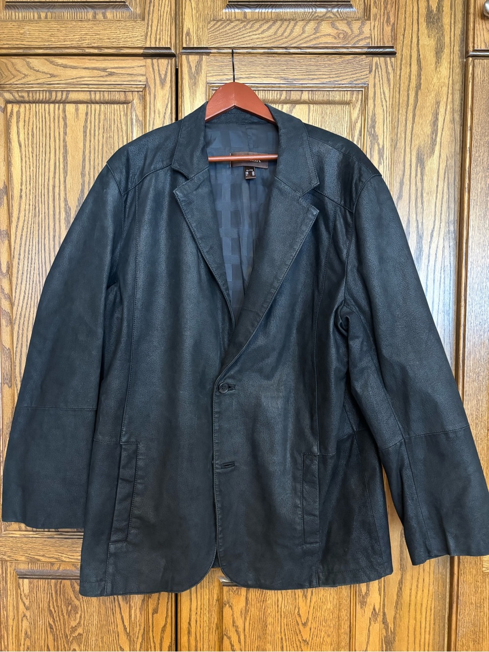 Danier leather Black Tailored Jacket size xlg